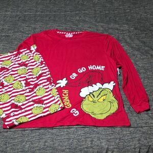 NWT Dr. Seuss Grinch Men's Pajama Set size XL